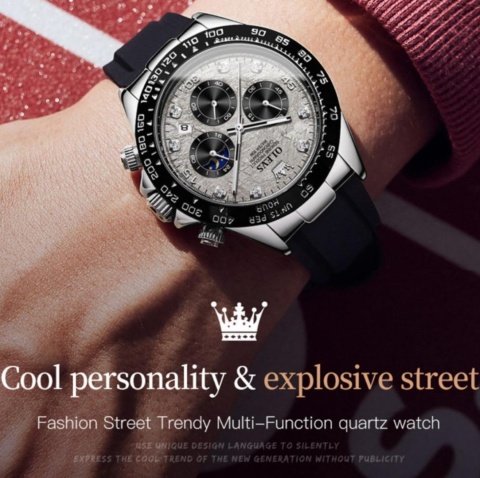 OLEVS topowy zegarek męski wielofunkcyjny kwarcowy Wysokiej klasy