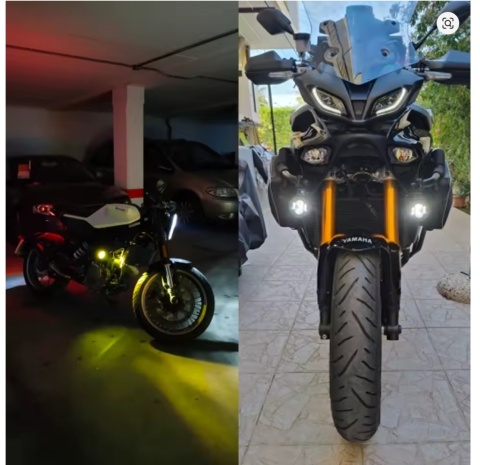 Para 100W reflektor motocyklowy światła przeciwmgielne Led dwukolorowy