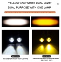 Para 100W reflektor motocyklowy światła przeciwmgielne Led dwukolorowy
