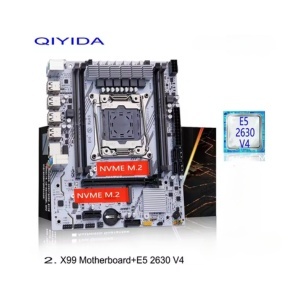 Płyta główna+procesor QIYIDA X99+Intel Xeon E5 2630 V4 DDR4 M-ATX NVMe