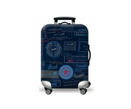 Pokrowiec Na Bagaż Walizkę Ochronny Granatowy Wzory Travel Rozmiar L