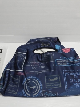 Pokrowiec Na Bagaż Walizkę Ochronny Granatowy Wzory Travel Rozmiar L