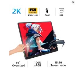 Przenośny monitor 14, 2K 60HZ do laptopa XBox PS4/5 Switch TV Telefon