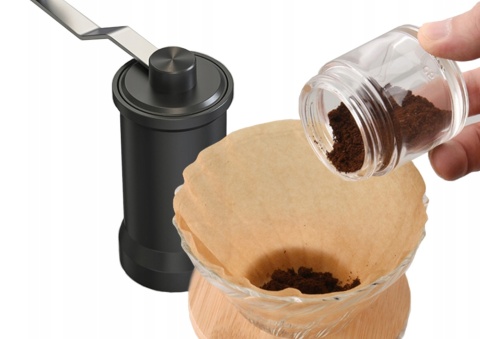 Ręczny młynek do mielenia kawy ziaren ziół soli itp. MOCNY ESPRESSO