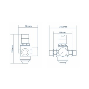 Reduktor Ciśnienia Wody 3/4 USTM z Filtrem i Manometrem