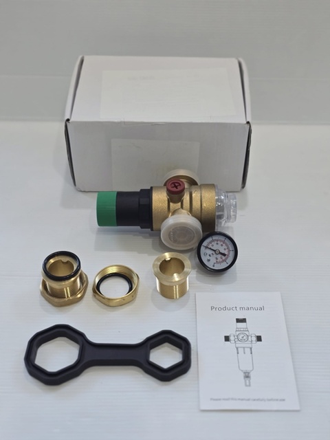 Reduktor Ciśnienia Wody 3/4 USTM z Filtrem i Manometrem