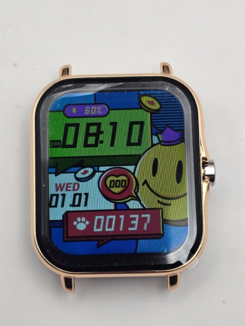 Smartwatch zegarek DAMSKI MĘSKI 2x pasek sport BLUETOOTH rozmowy złoty