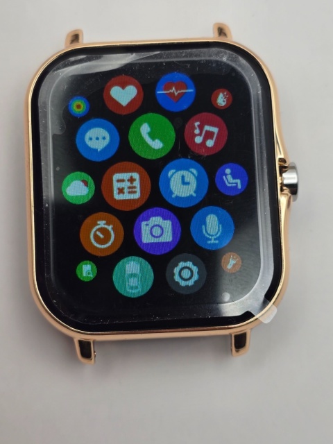 Smartwatch zegarek DAMSKI MĘSKI 2x pasek sport BLUETOOTH rozmowy złoty