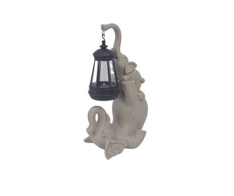 Statua ogrodowa słoń na zewnątrz zasilana energią słoneczną ozdoba