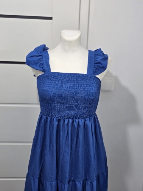 Sukienka na karnawał studniówkę z falbankami spódnica midi Roz. S