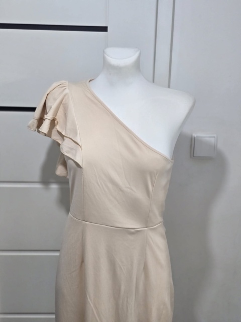 Suknia długa wieczorowa karnawał elegancka z wycięciem na nogę Roz.M