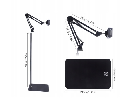 UNIWERSALNY stojak podłogowy na tablet telefon REGULOWANE ramię