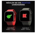 UTECTION 2x Ochronne etui do Apple Watch 7 (41 mm)+ Zintegrowana folia