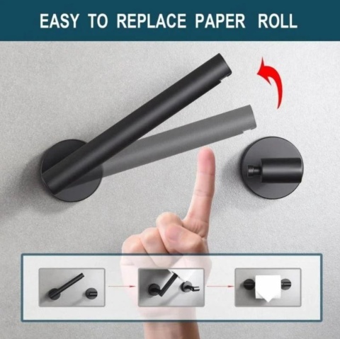 Uchwyt na papier toaletowy na ścianę stal nierdzewna Odłączany