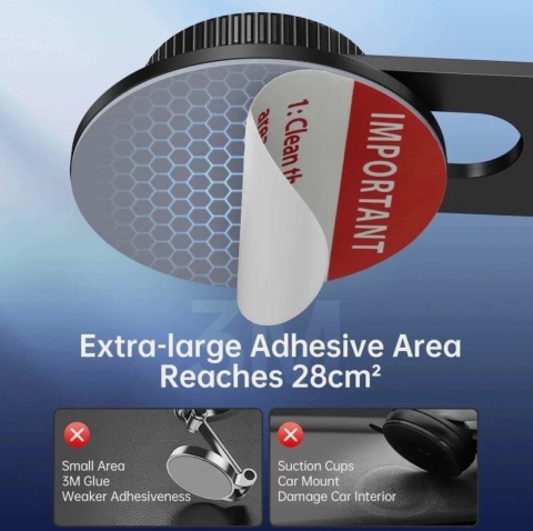 Uchwyt na telefon samochodowy SYNCWIRE do uniwersalnej deski rozdziel.