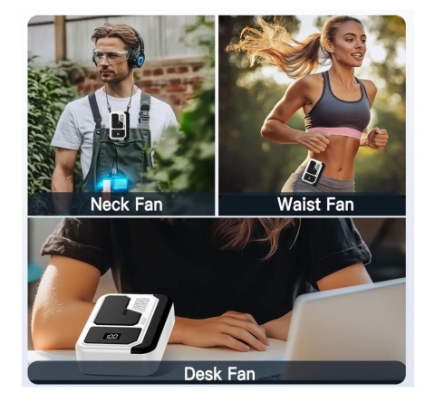 Wentylator ręczny chłodzenie cichy idealny do wędrówek podróży siłowni