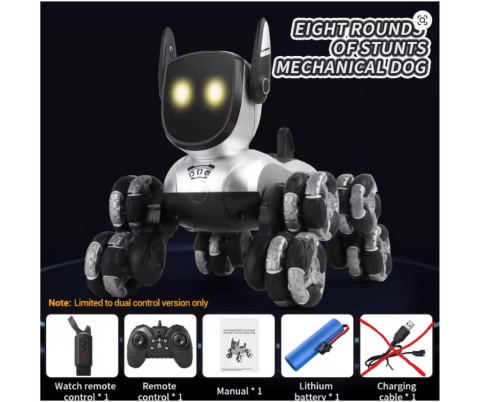 Zabawka 8-kołowy Kaskaderski Mechaniczny Pies Pilot Wykrywanie gestów