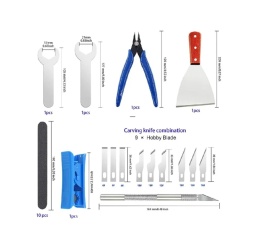 Zestaw modelarski 36 el. modelarskich Zestaw narzędzi do drukarek 3D