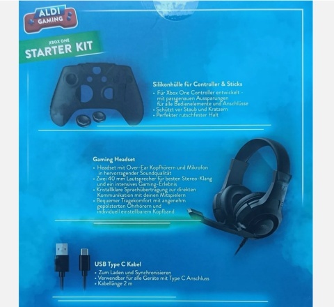 Zestaw startowy do gier na XBOX ONE–słuchawki,zestaw kabli obudowa