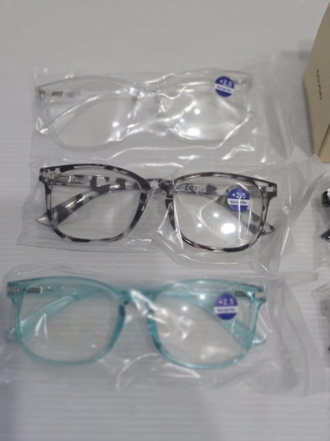 5 szt Okulary 2,5+ do czytania CCVOO filtr światła niebieskiego unisex