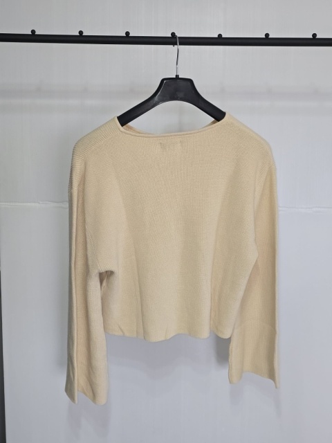 Even&Odd Sweter Damski Rozmiar XL 100% Bawełna Kremowy Crop Nowy