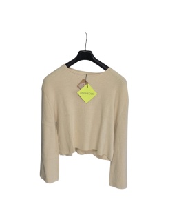 Even&Odd Sweter Damski Rozmiar XL 100% Bawełna Kremowy Crop Nowy