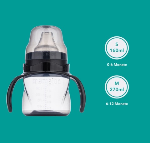 Kubek dla dzieci niemowląt Mamajoo 160ml antykolkowy szczelny 6m+