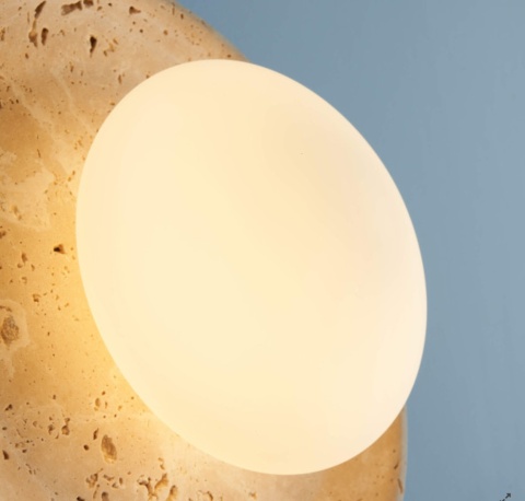 Lampa sufitowa 25 cm G9 nowoczesna plafon vintage jasnobeżowa