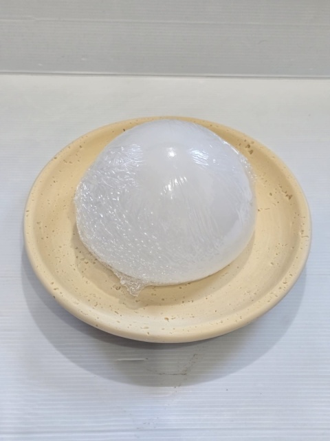 Lampa sufitowa 25 cm G9 nowoczesna plafon vintage jasnobeżowa