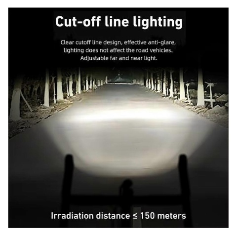 Lampka rowerowa 1000 lm LED USB-C pilot IPX4 mocna przednia