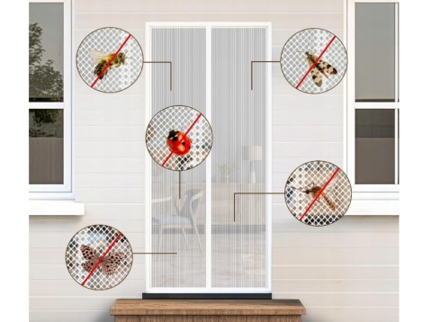 Moskitiera Magnetyczna 120x240 na drzwi balkonowe, wejściowe siatka