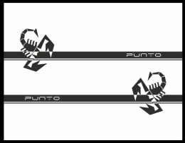 Naklejki Abarth Fiat Punto Grande Punto Evo pasy boczne sport x 2szt.