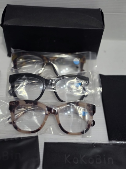 Okulary do czytania oversize filtr światła niebieskiego 3 sztuki. +2,5