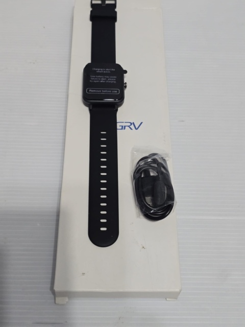 Smartwatch GRV czarny fitness zegarek sportowy iPhone Android