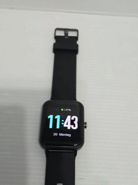 Smartwatch GRV czarny fitness zegarek sportowy iPhone Android