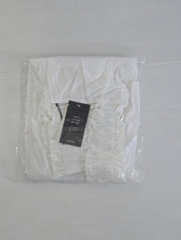 Sukienka biała NA-KD mini z podszewką falbany lato 34, 100% Bawełna