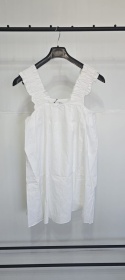 Sukienka biała NA-KD mini z podszewką falbany lato 34, 100% Bawełna