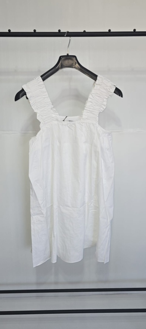 Sukienka biała NA-KD mini z podszewką falbany lato 34, 100% Bawełna