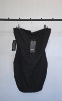 Sukienka mini AX Paris czarna dopasowana bandeau elegancka Roz.L-40