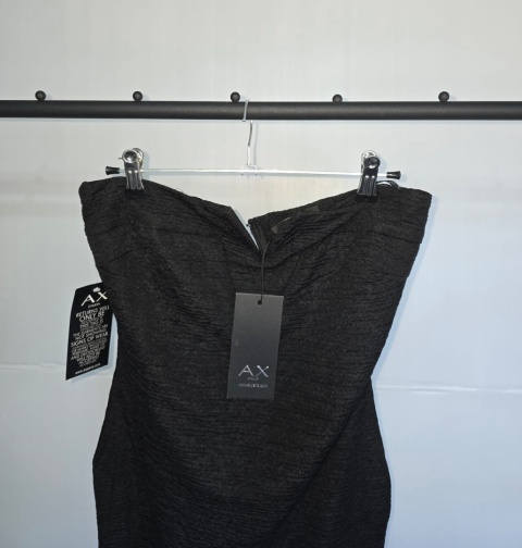 Sukienka mini AX Paris czarna dopasowana bandeau elegancka Roz.L-40