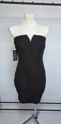 Sukienka mini AX Paris czarna dopasowana bandeau elegancka Roz.L-40