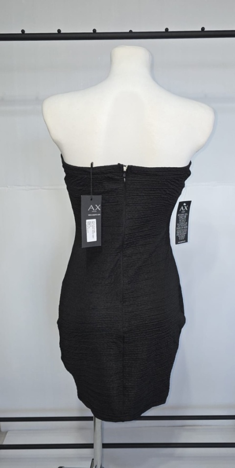 Sukienka mini AX Paris czarna dopasowana bandeau elegancka Roz.L-40