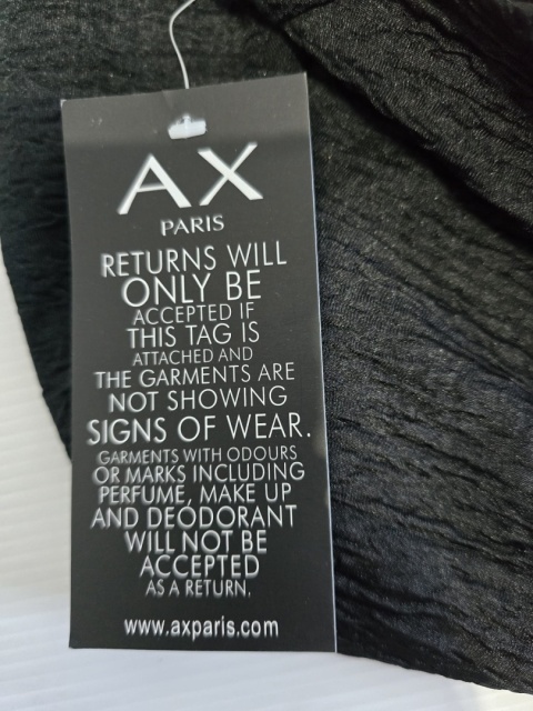 Sukienka mini AX Paris czarna dopasowana bandeau elegancka Roz.L-40