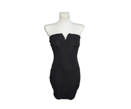 Sukienka mini AX Paris czarna dopasowana bandeau elegancka Roz.L-40