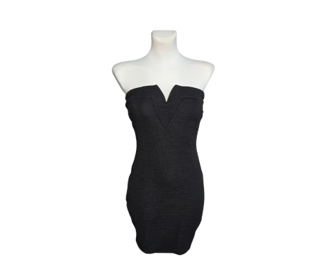 Sukienka mini AX Paris czarna dopasowana bandeau elegancka Roz.L-40