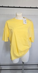 T-shirt damski NA-KD żółty oversize 100 % bawełna basic XS