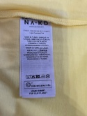 T-shirt damski NA-KD żółty oversize 100 % bawełna basic XS