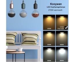 Żarówka Edisona LED gwint G80 8W 2700K średnica 125mm - 2szt.