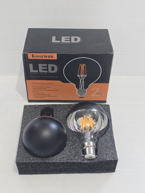 Żarówka Edisona LED gwint G80 8W 2700K średnica 125mm - 2szt.