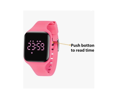 Zegarek sportowy dla dzieci LED krokomierz alarm USB wodoodporny